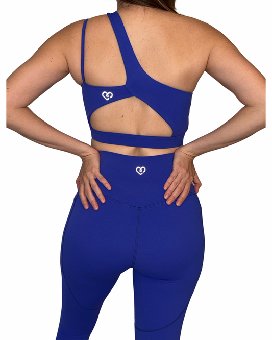 Conjunto deportivo azul rey asimétrico- Synergy
