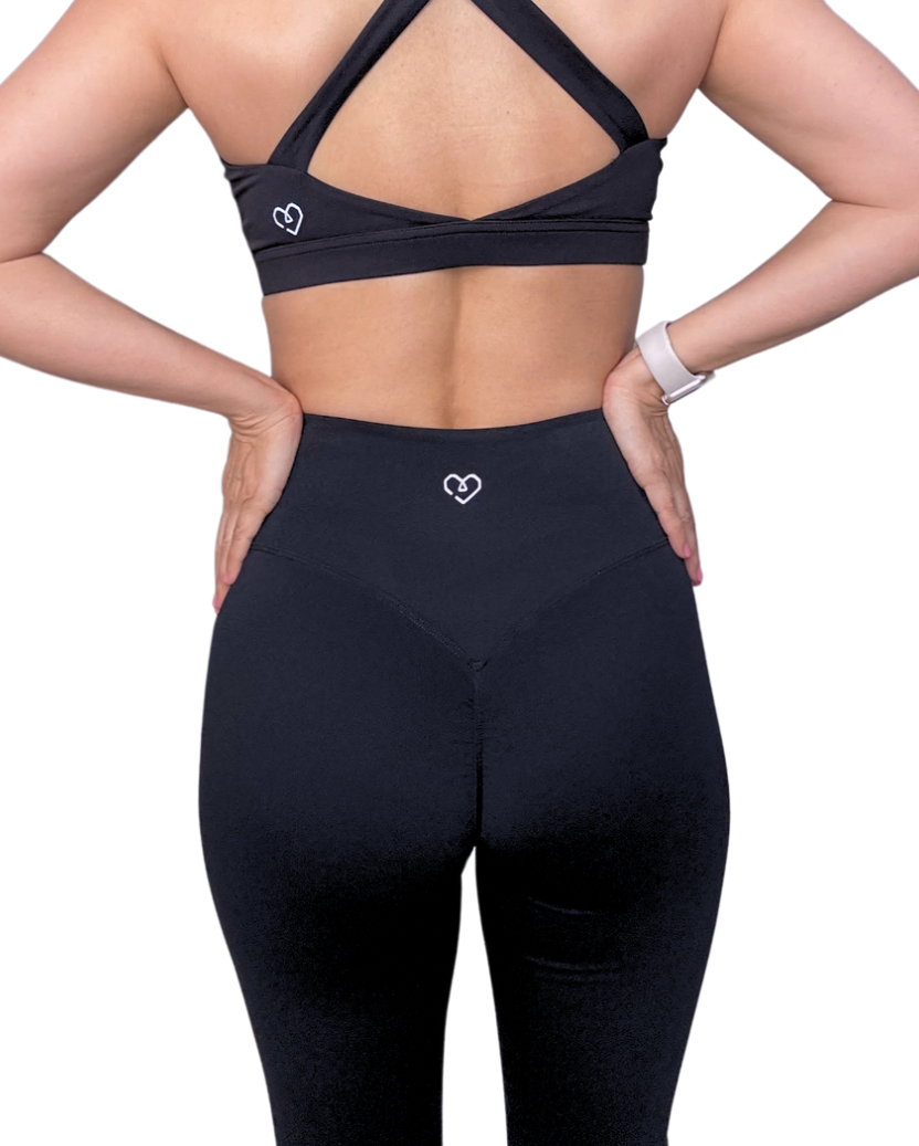 Legging deportivo negro scrunch oculto - Onyx