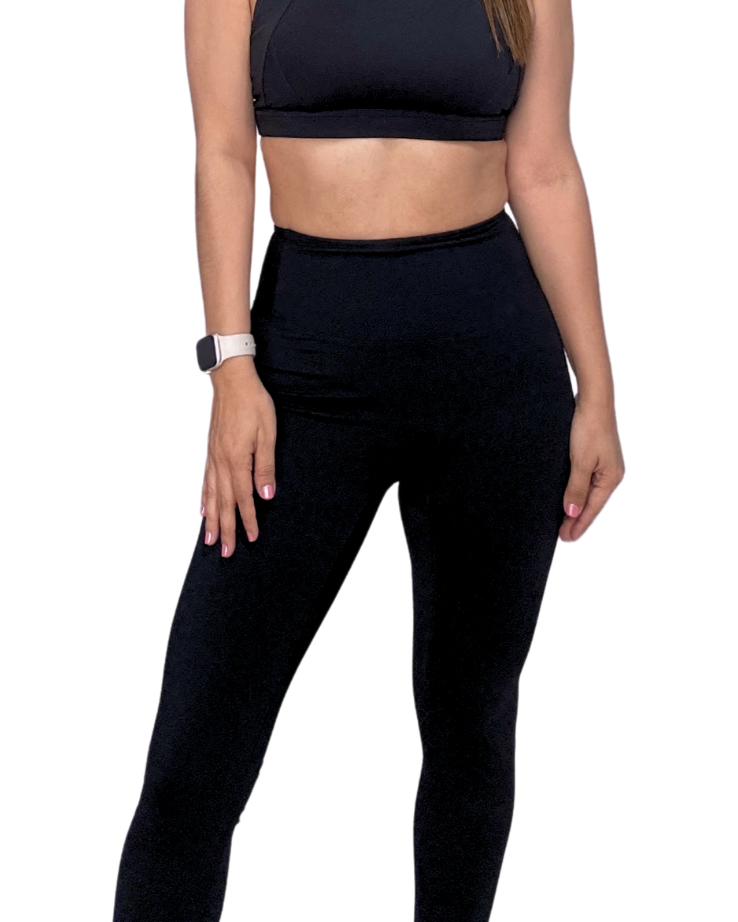 Legging deportivo negro scrunch oculto - Onyx