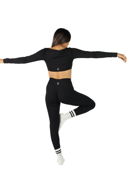 Top deportivo negro manga larga -  Zenit