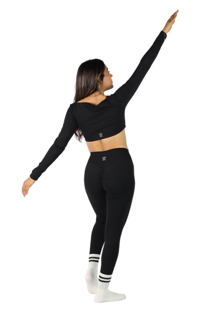 Legging deportivo negro scrunch -  Zenit
