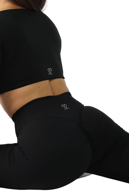 Legging deportivo negro scrunch -  Zenit