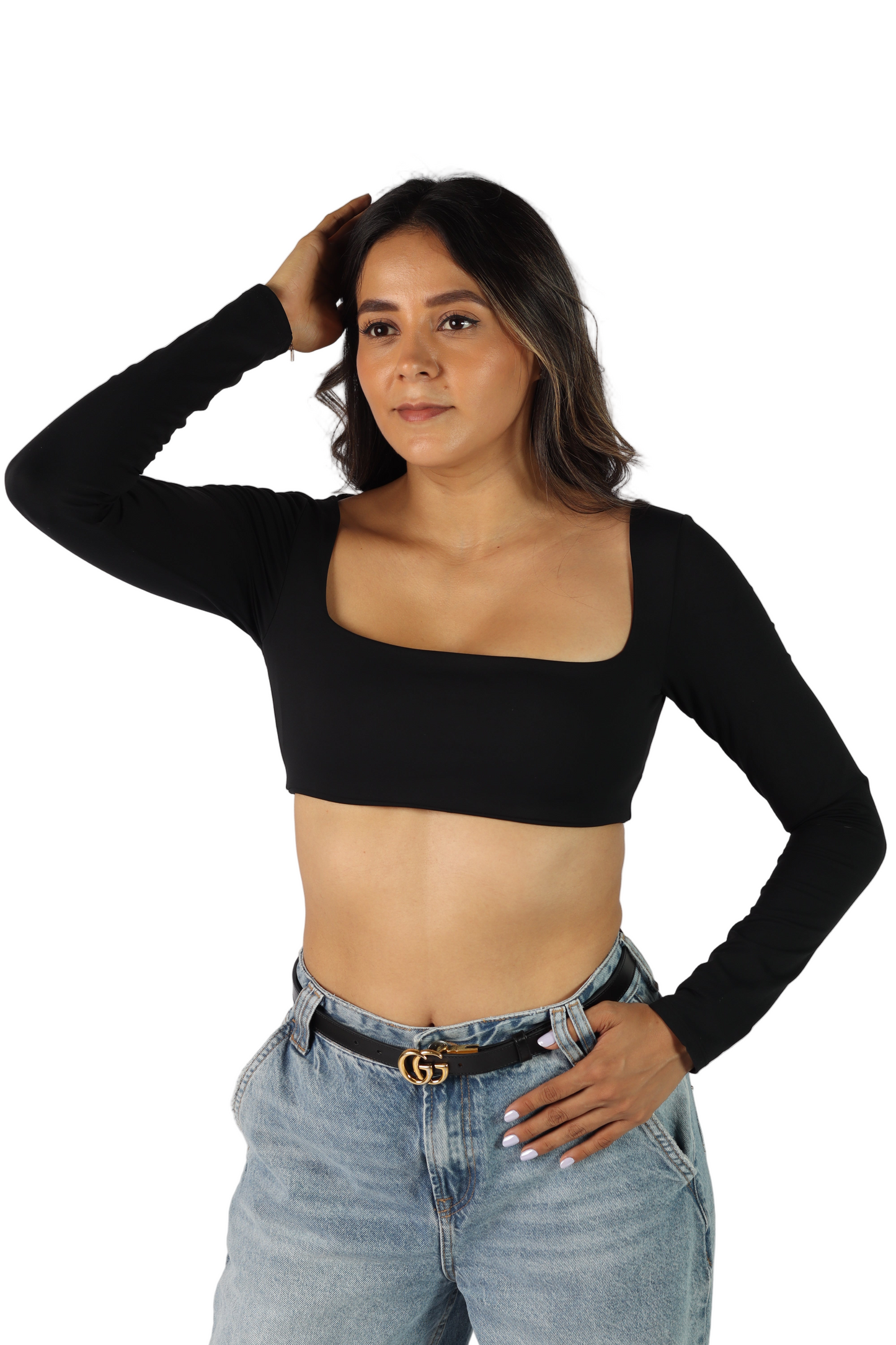 Top deportivo negro manga larga -  Zenit