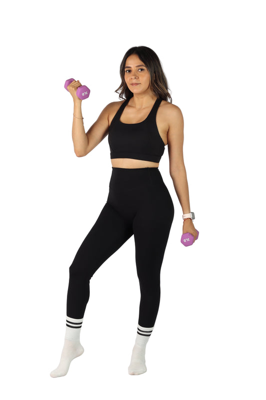 Legging deportivo negro scrunch oculto - Onyx