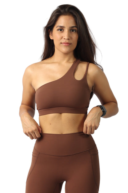 Top deportivo café asimétrico- Synergy