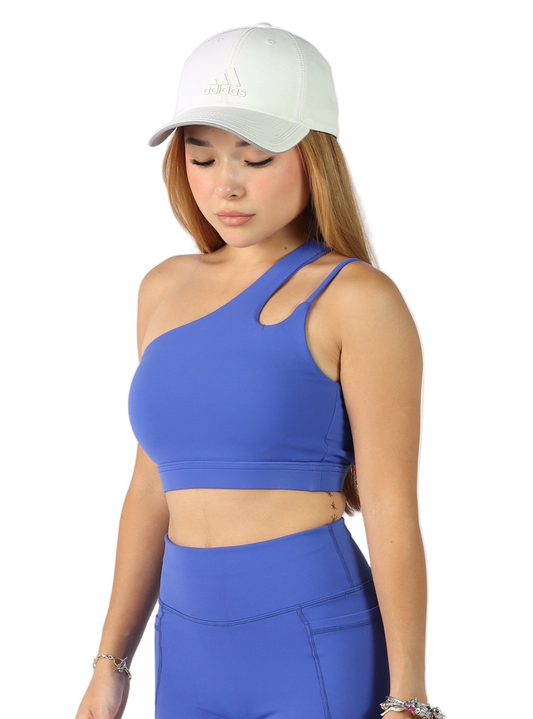 Top deportivo azul rey asimétrico- Synergy