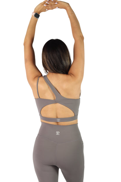 Top deportivo gris asimétrico - Synergy