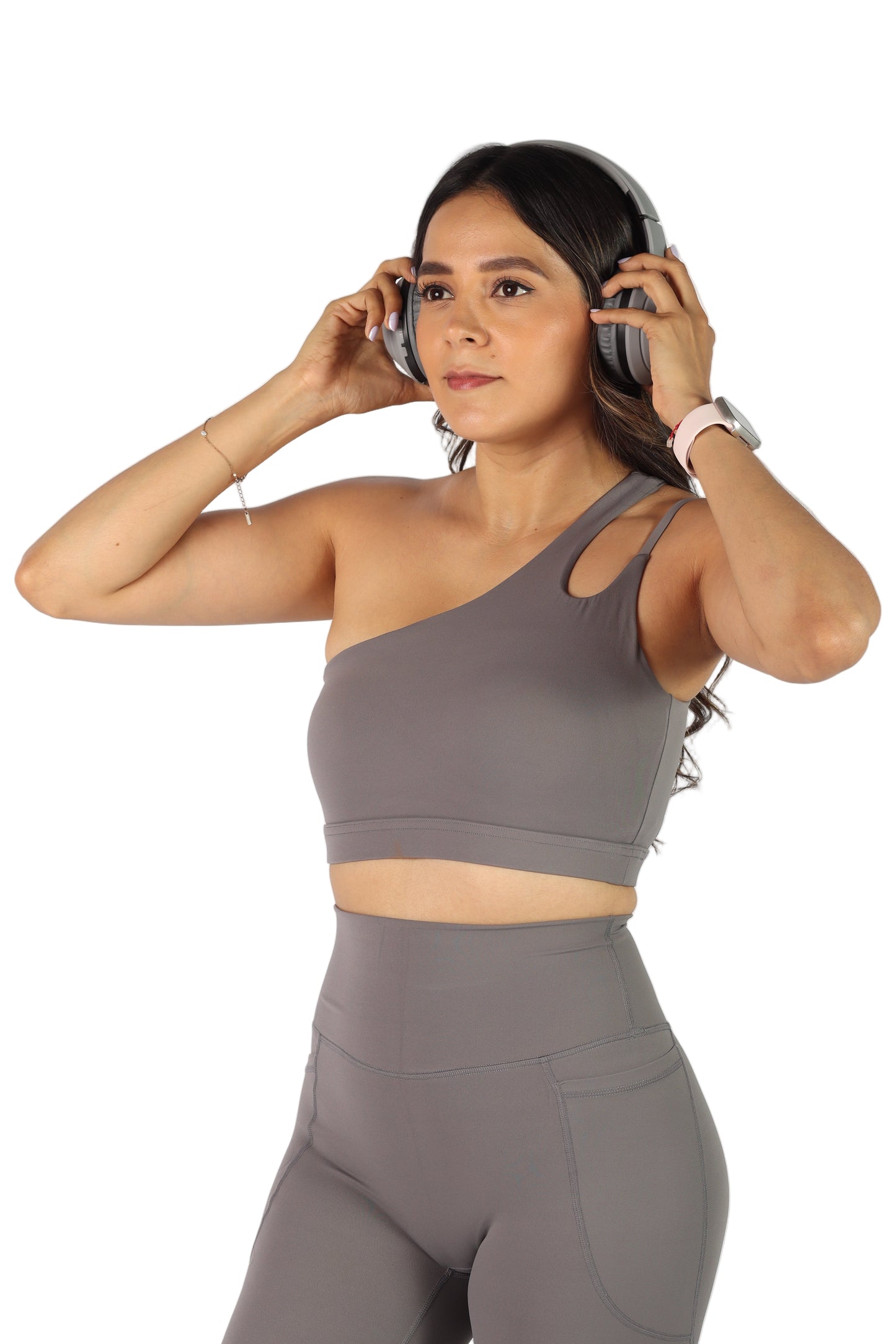 Top deportivo gris asimétrico - Synergy