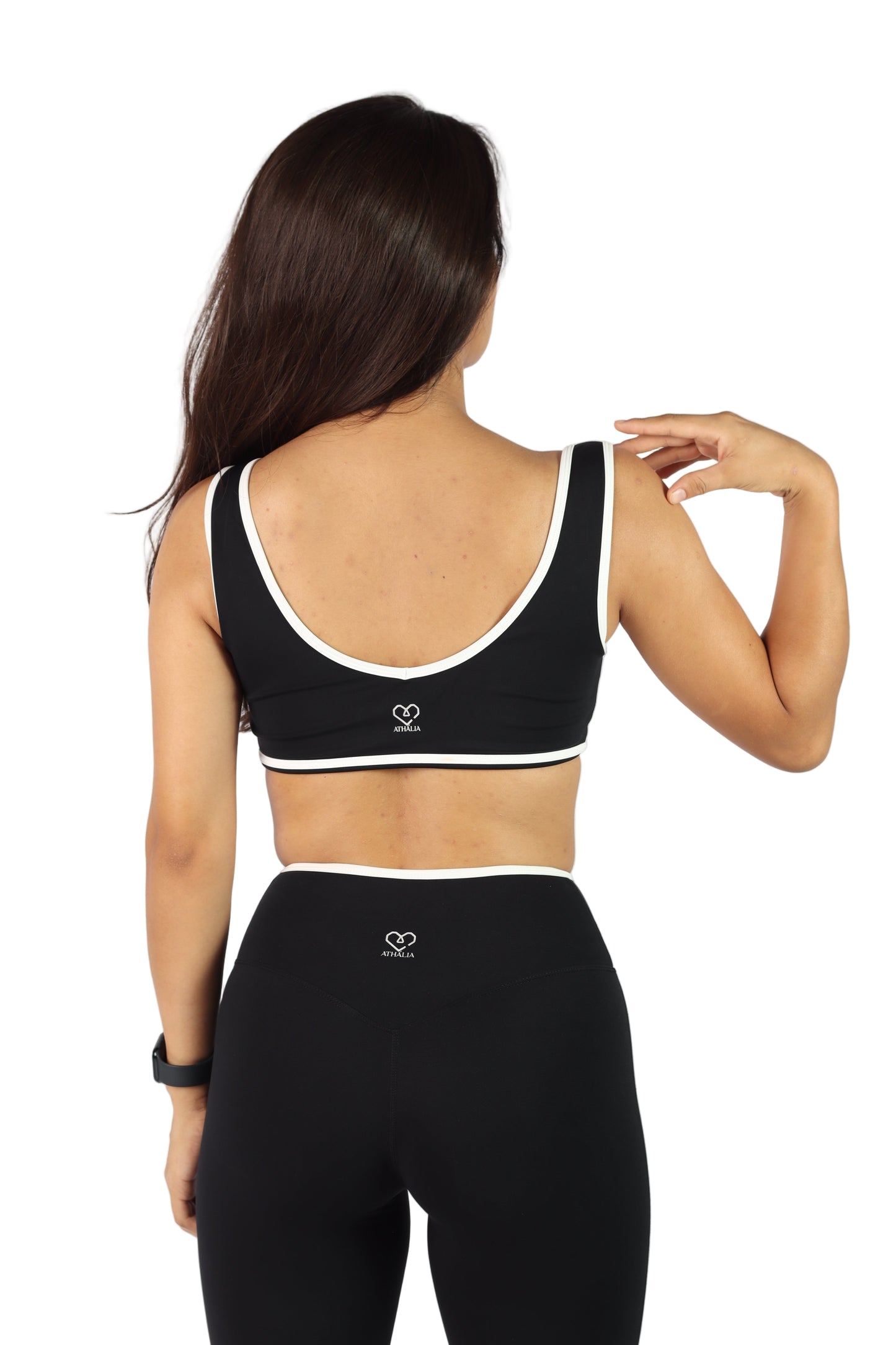 Top deportivo negro con línea blanca - Edge
